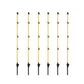 10X Tread In Fiberglass Electric Fence Posts Adjustable Insulators Post